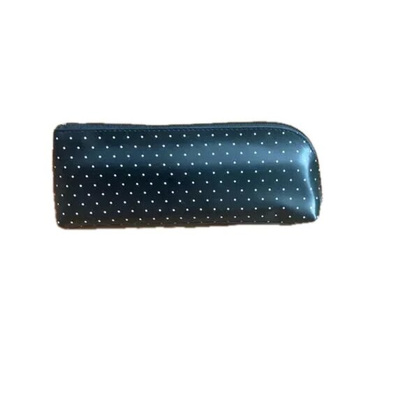 Kate Spade New York Pencil Case with Accessories Black with Cream Dots NWT - Picture 4 of 7
